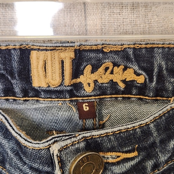 KUT from the Kloth Katy Boyfriend Jeans Women's 6 32x30 Blue Denim Straight Leg - Picture 3 of 8